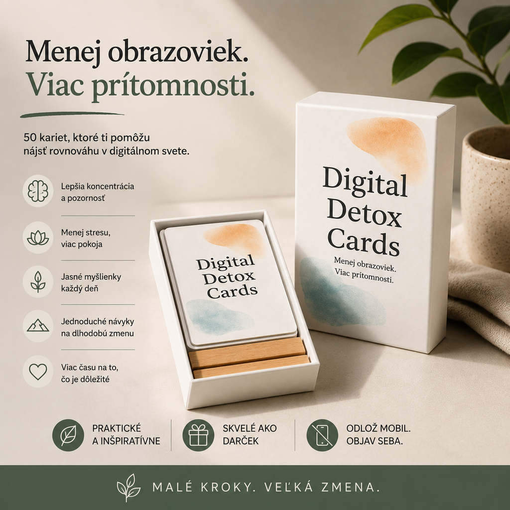 Digital Detox Cards – 50 výziev pre menej času pred obrazovkami